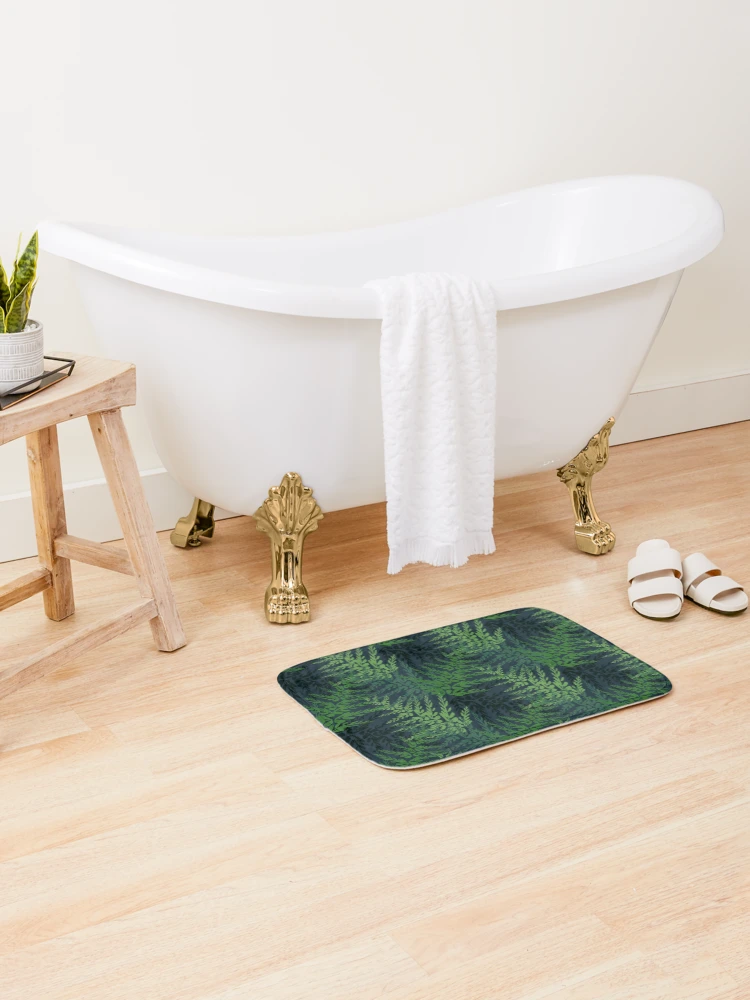 Thumbnail 2 of 6, Bath Mat, Ferns designed and sold by RhoQA.