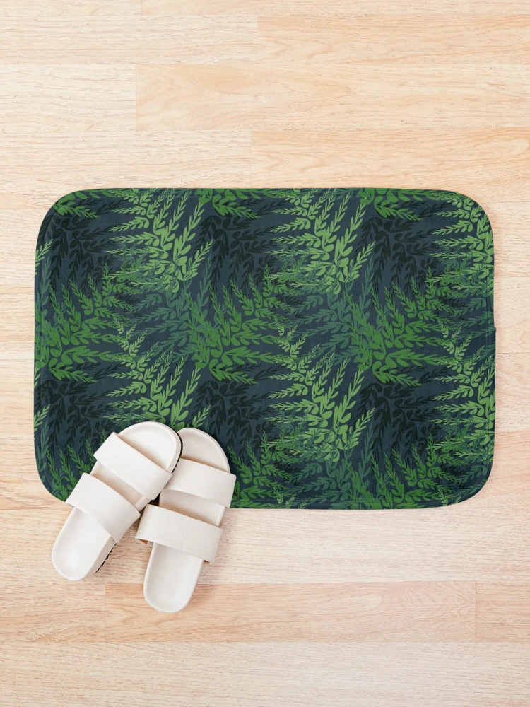 Thumbnail 1 of 6, Bath Mat, Ferns designed and sold by RhoQA.