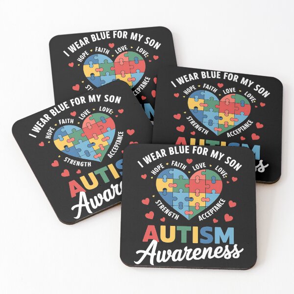 Item preview, I Wear Blue For my son Autism Awareness men women kids mom, autism awareness month designed and sold by BLZART.