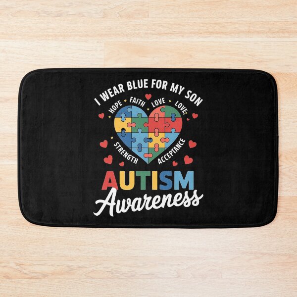 Item preview, I Wear Blue For my son Autism Awareness men women kids mom, autism awareness month designed and sold by BLZART.