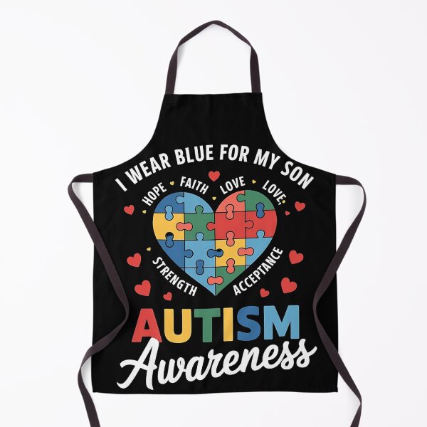 Item preview, I Wear Blue For my son Autism Awareness men women kids mom, autism awareness month designed and sold by BLZART.