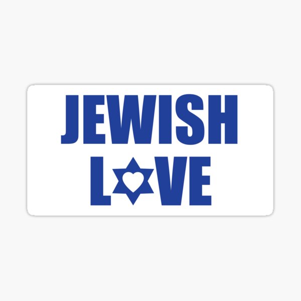 Item preview, Jewish L✡ve blue on white designed and sold by Jewish Love.