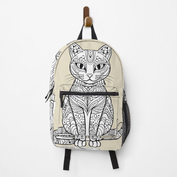 Item preview, Cat #2 Coloring Page Pattern designed and sold by DavidColoring.