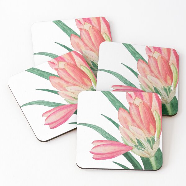 Item preview, Clivia budding blossom watercolour painting  designed and sold by esvb.