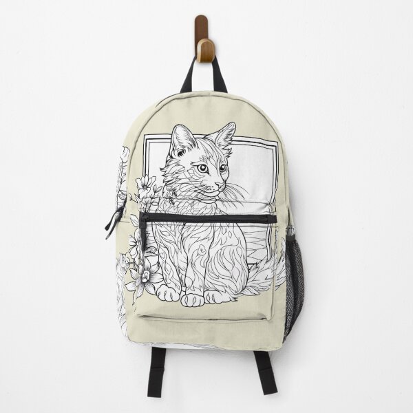 Item preview, Cat #4 Coloring Page Pattern  designed and sold by DavidColoring.