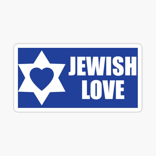 Item preview, Jewish Love ✡ white on blue designed and sold by Jewish Love.