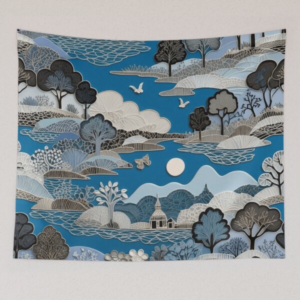 Item preview, A Pastoral Blue Oasis designed and sold by ELGN DESIGNS.