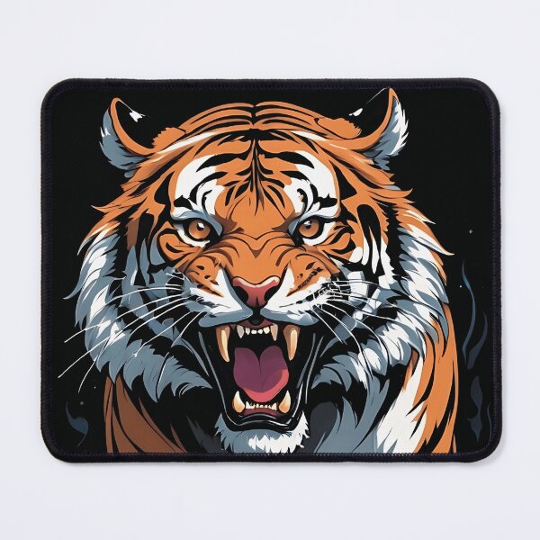 Item preview, Tiger roaring in fury designed and sold by Danh Style.