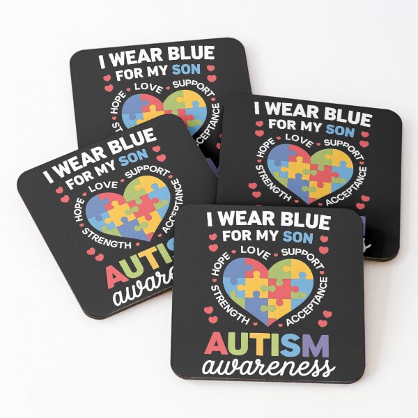 Item preview, I Wear Blue For my son Autism Awareness men women kids mom, autism awareness month designed and sold by BLZART.