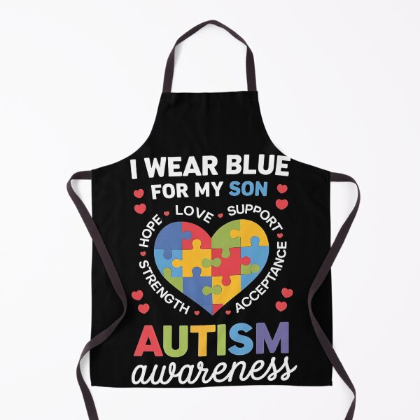 Item preview, I Wear Blue For my son Autism Awareness men women kids mom, autism awareness month designed and sold by BLZART.