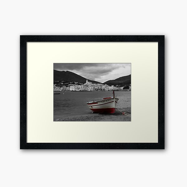 The Red Boat at Cadaques Framed Art Print