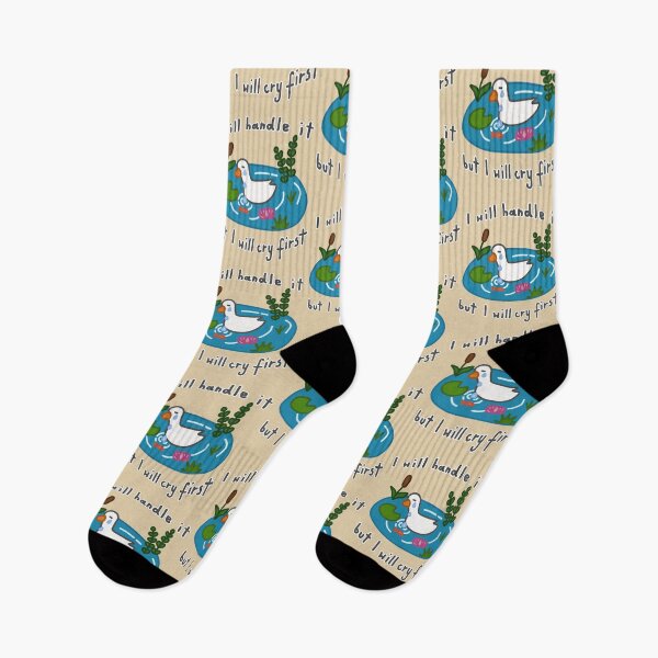 Item preview, Emotional Crying Goose Or Duck in the Pond– I will Handle It, But I will Cry First designed and sold by simple-goose.
