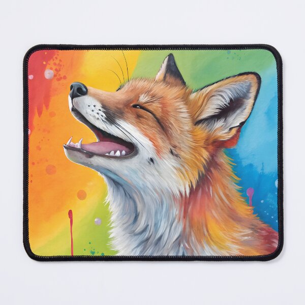 Item preview, colorful oil painted cute fox designed and sold by DuskTillDown.
