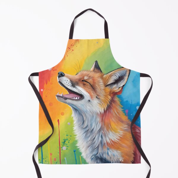 Item preview, colorful oil painted cute fox designed and sold by DuskTillDown.