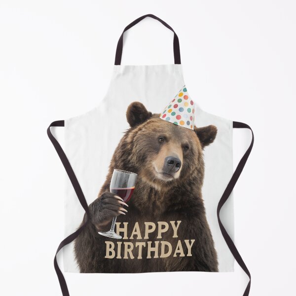 Item preview, happy birthday bear in party hat designed and sold by DuskTillDown.