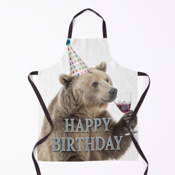 Item preview, happy birthday bear in party hat designed and sold by DuskTillDown.
