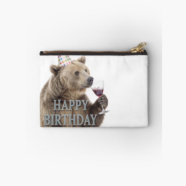Item preview, happy birthday bear in party hat designed and sold by DuskTillDown.
