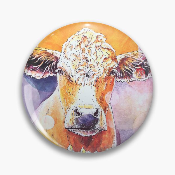 Item preview, Colorful watercolor cow designed and sold by Frank J. Art.