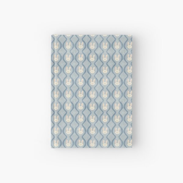 Item preview, Cute white rabbits ogee pattern in pastel blue designed and sold by SJAPhoto.