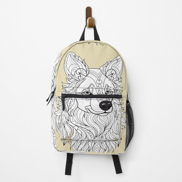 Item preview, Husky #2 Coloring Page Pattern designed and sold by DavidColoring.