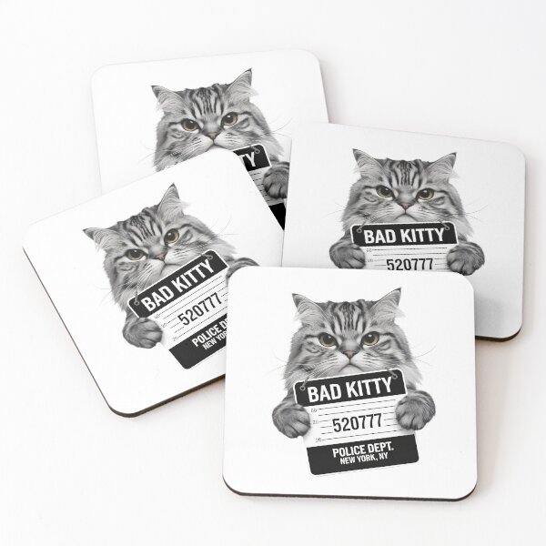 Item preview, Bad Kitty Funny Cat Mugshot Criminal Cat Design designed and sold by Trend Pixel Co..
