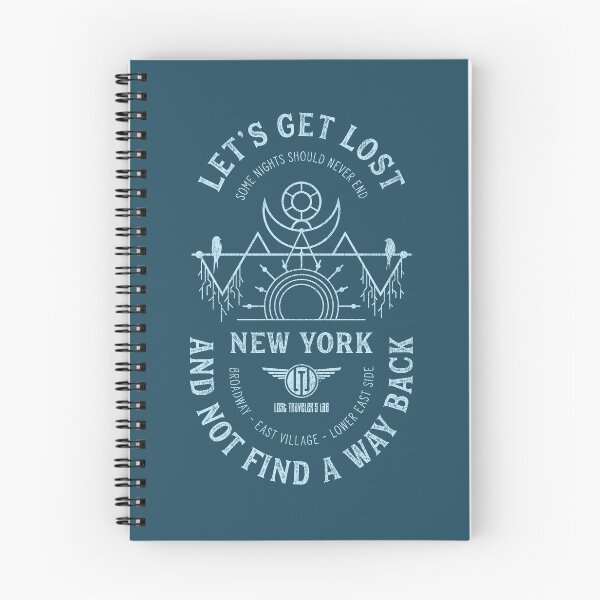 Item preview, Let´s get lost New York vintage light blue designed and sold by LostTravelersLab.
