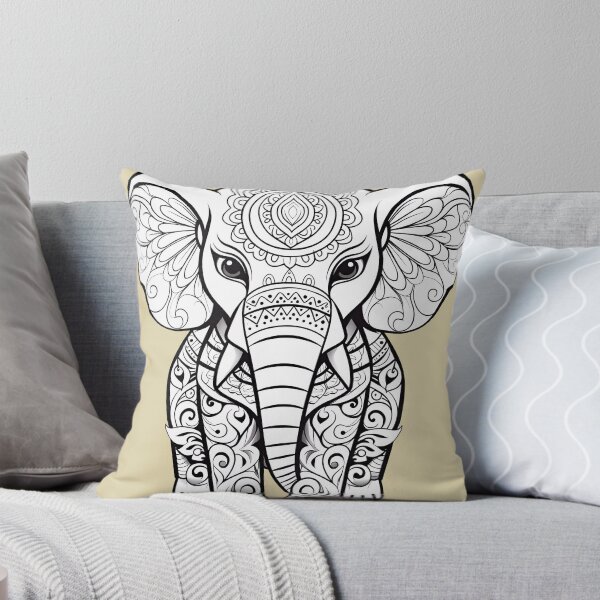 Item preview, Elephant #5 Coloring Page Pattern  designed and sold by DavidColoring.