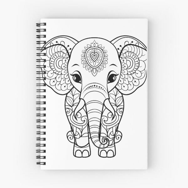 Item preview, Elephant #6 Coloring Page Pattern  designed and sold by DavidColoring.