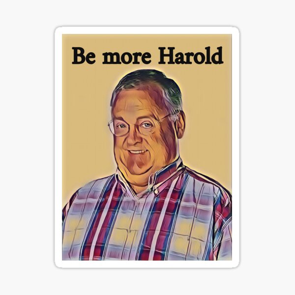Vista previa del artículo con la obra «Sé más Harold, vecinos», diseñado y vendido por Pinkgnomie.