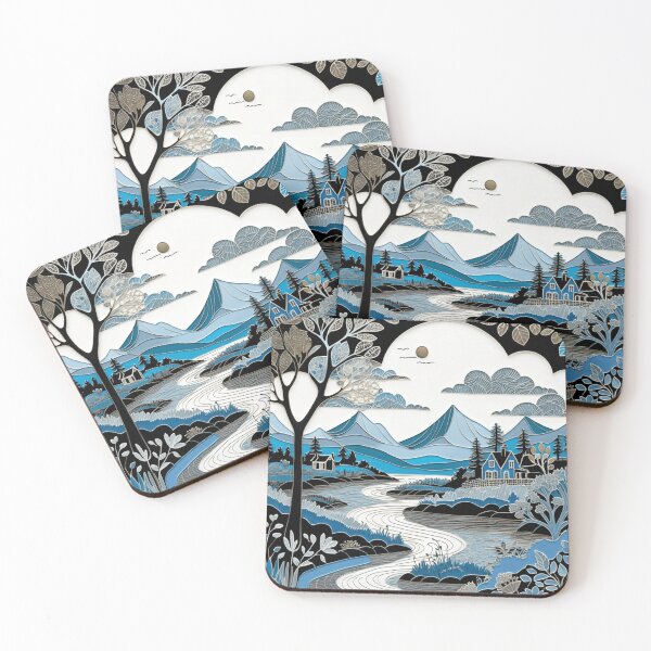 Item preview, Blue Ranching Mountains designed and sold by ELGN DESIGNS.