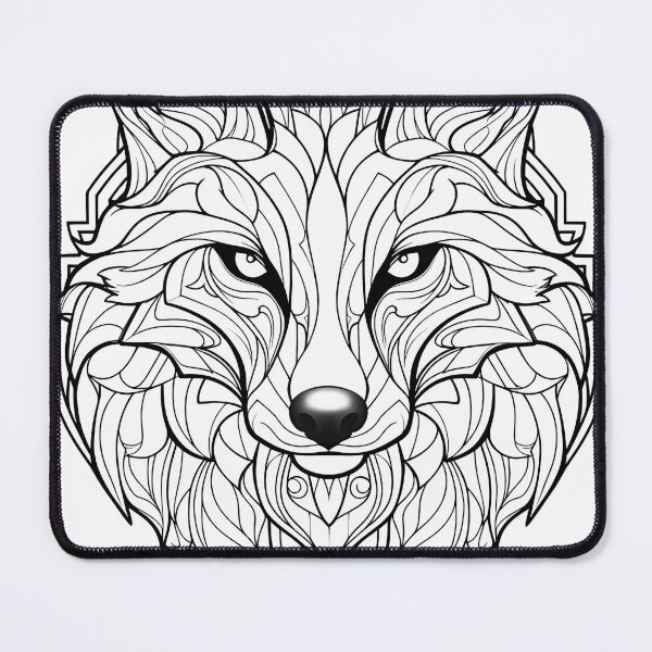 Item preview, Fox #2 Coloring Page Pattern designed and sold by DavidColoring.