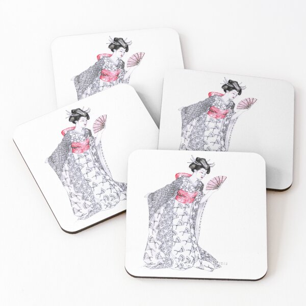 Item preview, Gheisha with fan designed and sold by TerezaAndFranz.