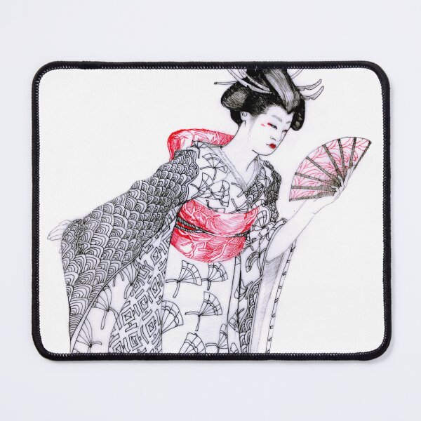 Item preview, Gheisha with fan designed and sold by TerezaAndFranz.