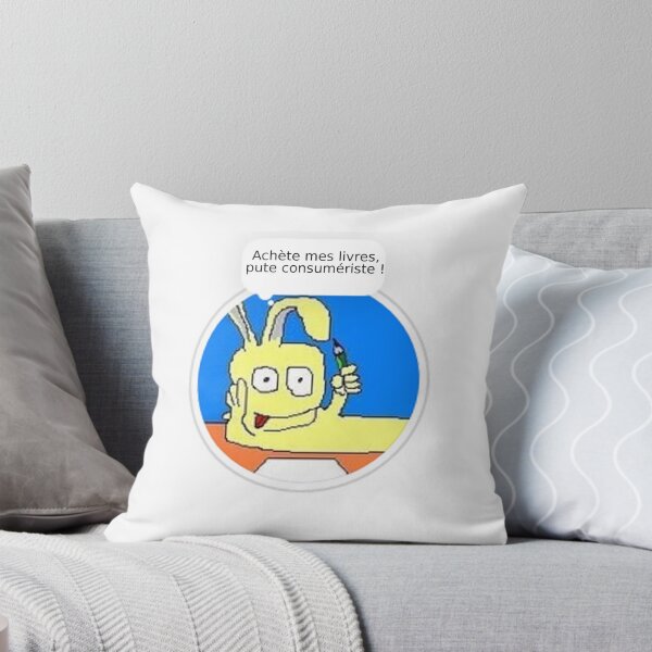 Buy my books, you consumerist whore! Throw Pillow