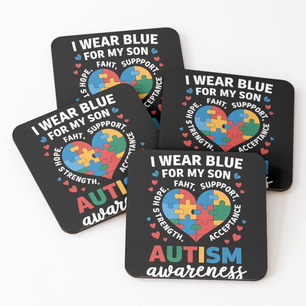 Item preview, I Wear Blue For my son Autism Awareness men women kids mom, autism awareness month designed and sold by BLZART.