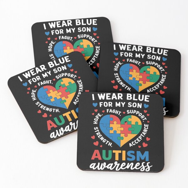 Item preview, I Wear Blue For my son Autism Awareness men women kids mom, autism awareness month designed and sold by BLZART.