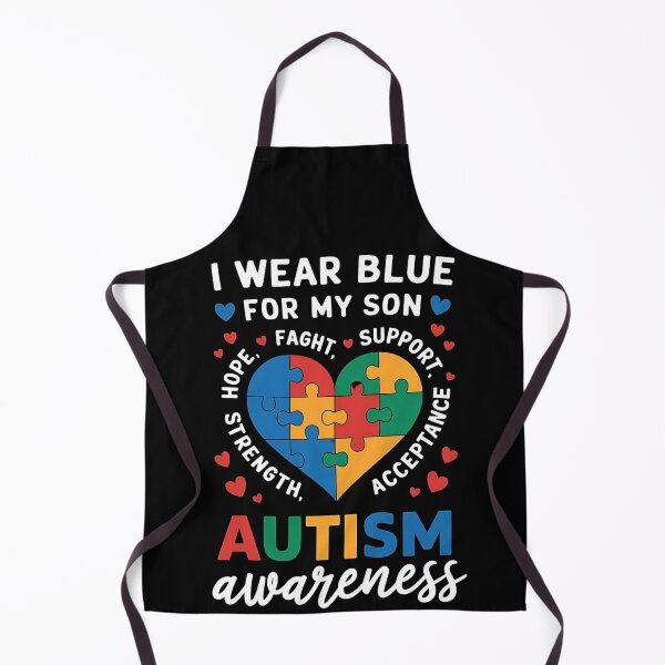 Item preview, I Wear Blue For my son Autism Awareness men women kids mom, autism awareness month designed and sold by BLZART.