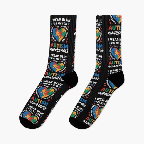 Item preview, I Wear Blue For my son Autism Awareness men women kids mom, autism awareness month designed and sold by BLZART.