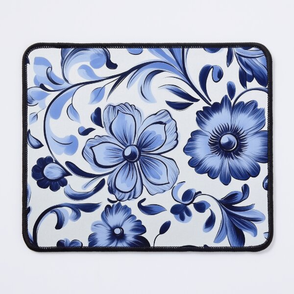 Item preview, Traditional Blue and White Pottery Floral Pattern designed and sold by TheOctopusRage.