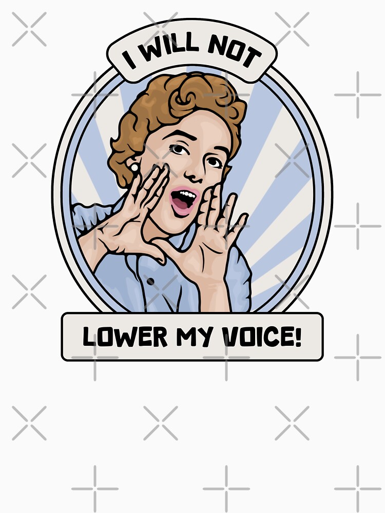 Thumbnail 3 of 3, Racerback Tank Top, I Will Not Lower My Voice designed and sold by unhingedheather.