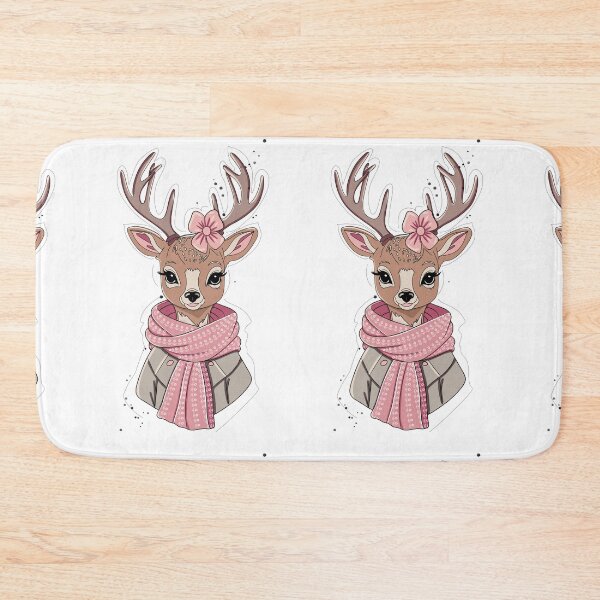 Item preview, Deer with pink scarf designed and sold by SimoesArtistry.
