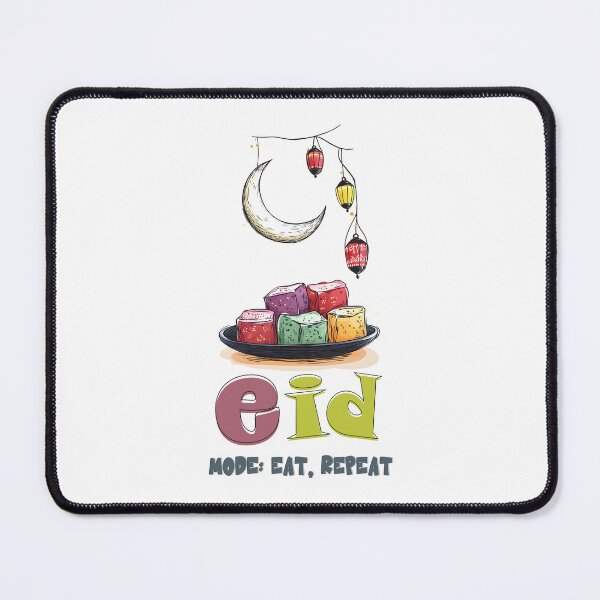 Item preview, Eid Mode- No Guilt Allowed: Calories Don’t Count! | Lanterns, Crescent Moon & Sweet Indulgence- Funny Meme designed and sold by FUNqoosh.