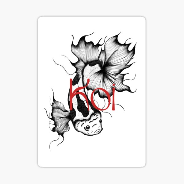 Vista previa del artículo con la obra «Pez Koi», diseñado y vendido por Ssofia97.