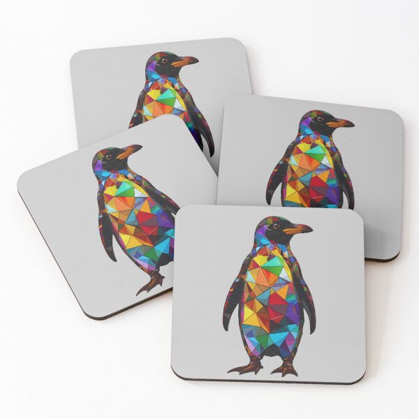 Item preview, Abstract Geometric Penguin – Colorful Fragmented Design designed and sold by Dino-Lune.