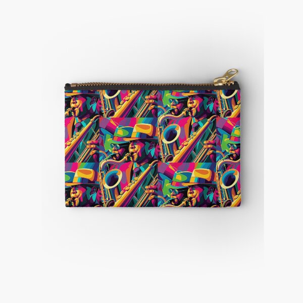 Item preview, Neon Jazz Duo – Psychedelic Saxophone Groove Poster designed and sold by djovan.