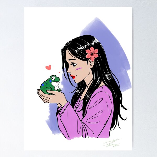 Item preview, Lady and a frog designed and sold by Dothestarkman.