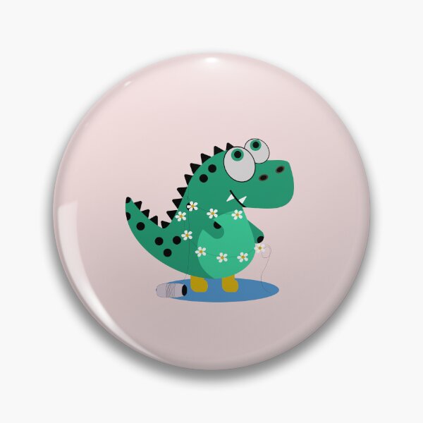 Item preview, Dinosaur wearing Daisy Flowers Decoration and Wearing Yellow Boots designed and sold by AlginaPugachova.