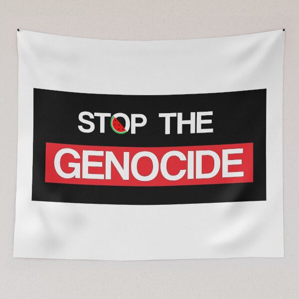 Item preview, genocide again! stop the genocide, free palestine  designed and sold by ⭐ANADIF DESIGN⭐.