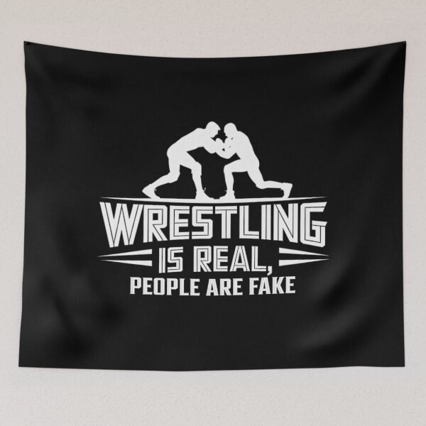 Item preview, Wrestling Is Real, People Are Fake designed and sold by TrendWearLab.