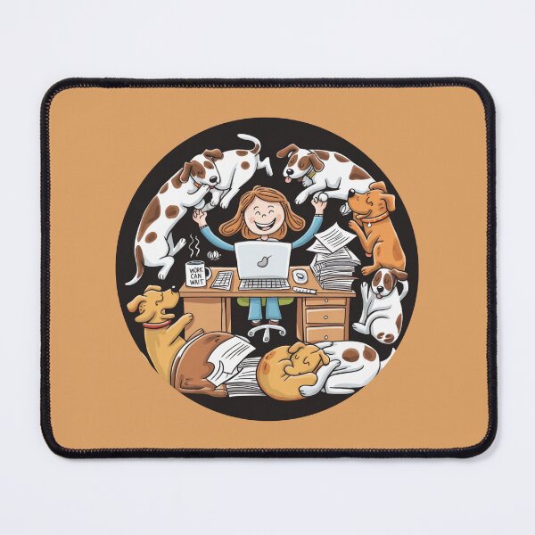 Item preview, Dog Distraction | Work Can Wait designed and sold by MartaDreamCraft ⭐⭐⭐⭐⭐.
